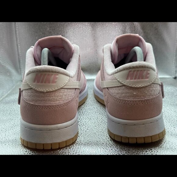 Size 11 Nike Dunk Low Teddy Bear Light Soft Pink Athletic Running Suede Sneaker - Picture 7 of 10